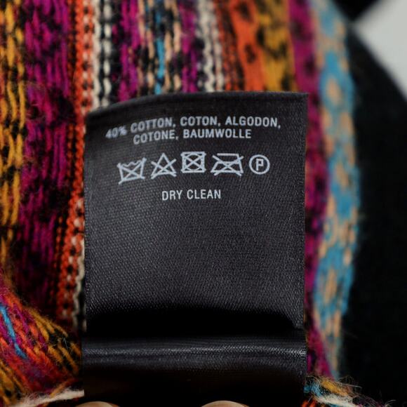 Sparrow Sweater Dress Womens Medium Black Orange Stripe Knit Lace Anthropologie - Picture 14 of 14